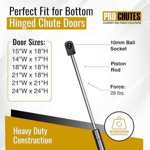 trash chute closers door parts. 10" inch extended, package contents