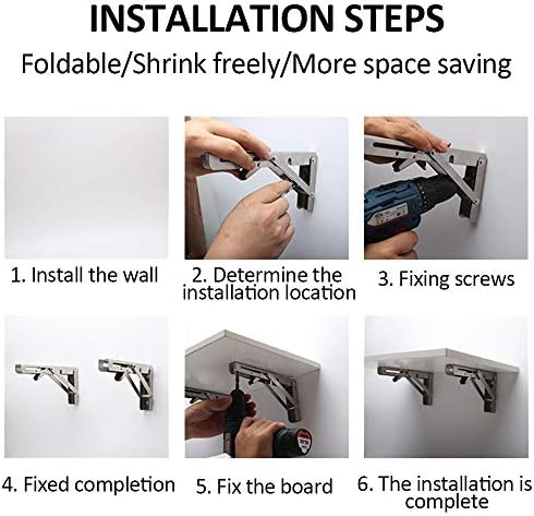 storystore folding shelf brackets - 16 inch heavy, side view