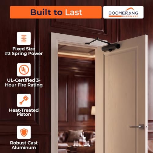 boomerang d703 medium-duty designer auto commercial door closer on a desk or shelf
