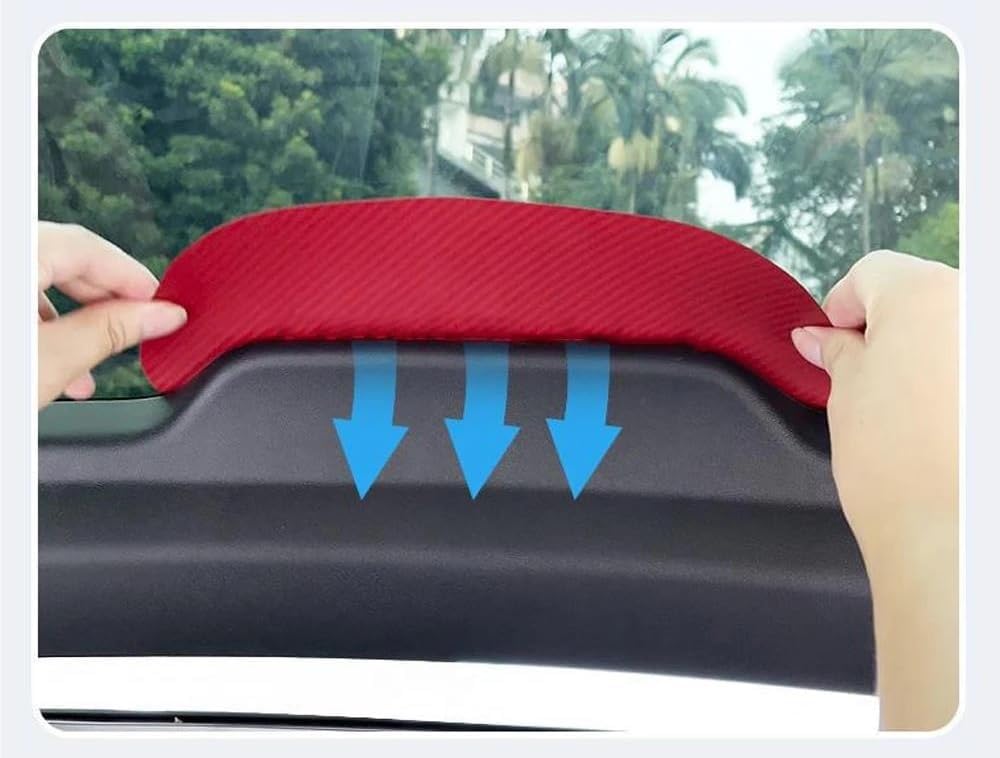 Car Decoration for Tesla Model Y Car High Mounted Brake Lamp Carbon Car Brake Projection Board PVC Soft Decal Top Tail Light Emblem Stickers Trim Decoration Cover Panel
