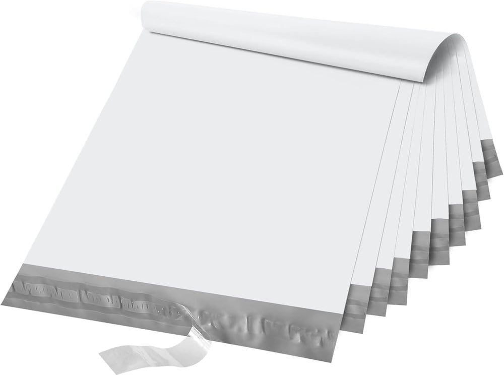 Fuxury Poly Mailers 19x24" 100 Pack,Large Shipping Bags for Clothing,White