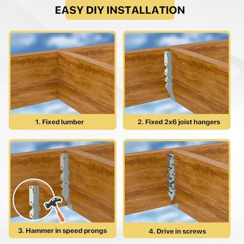 2x10 joist hanger,lu210 18 gauge double shear face, package contents