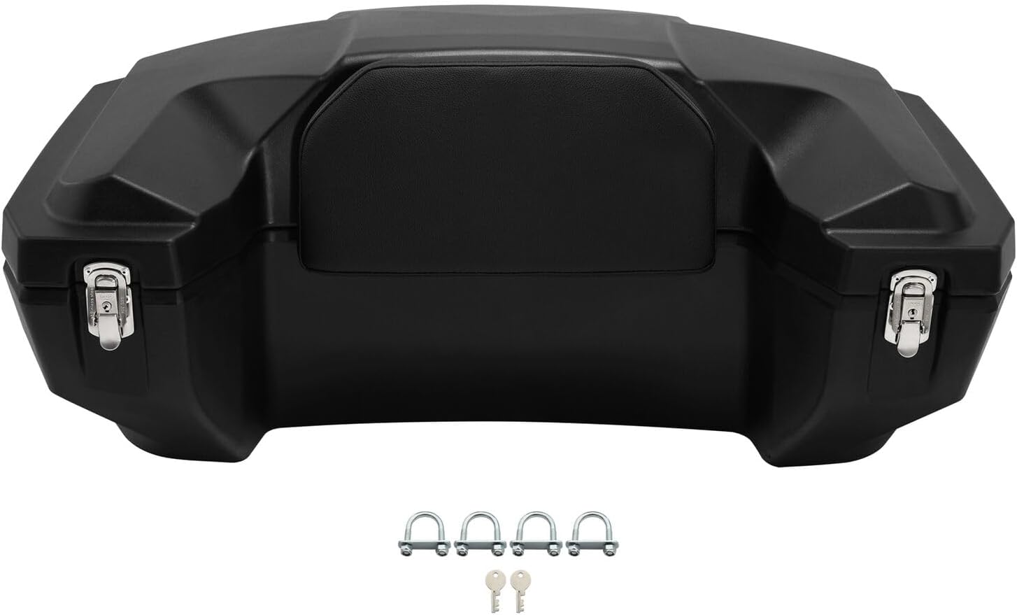 TCMT 96L ATV Storage Box Rack Basket Rear Cargo Trunk Luggage Tail Box with Backrest Universal