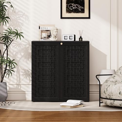 mrosaa outdoor storage cabinet waterproof with shelf,resin storage, side view