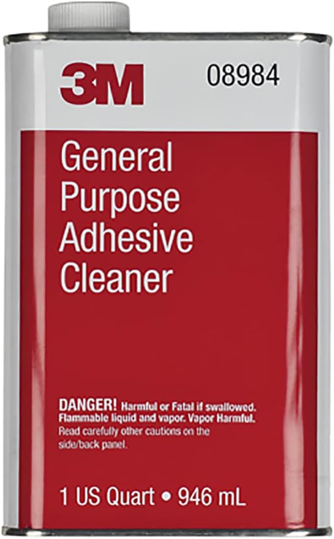 3m 08984 general purpose adhesive cleaner, 1 quart, main product view