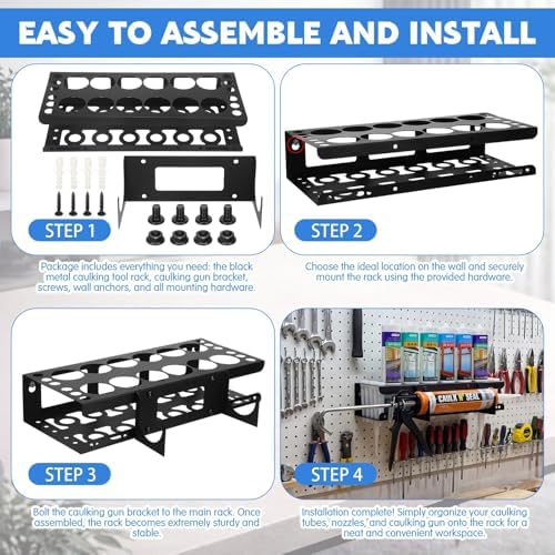 hicarer 1 pack caulking tube and gun holder, close-up detail