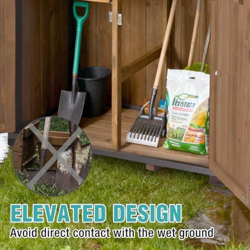 outdoor storage cabinet,garden shed with metal frame adjustable showing dimensions