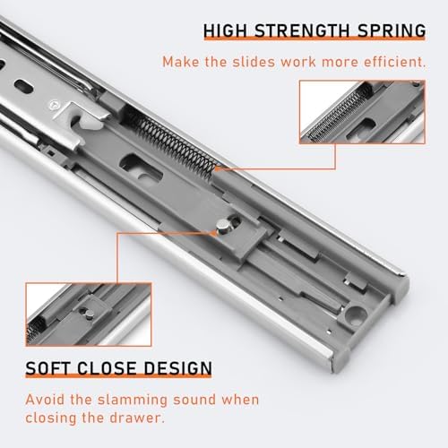 probrico 10 pairs 22 inch rear/side mount drawer shown in use
