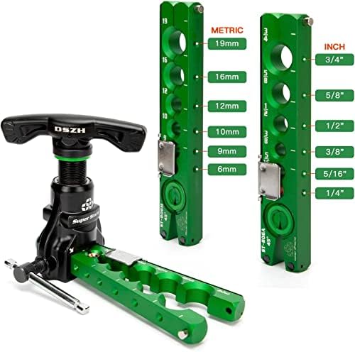 flaring tool kit pipe expander set 1/4" showing dimensions