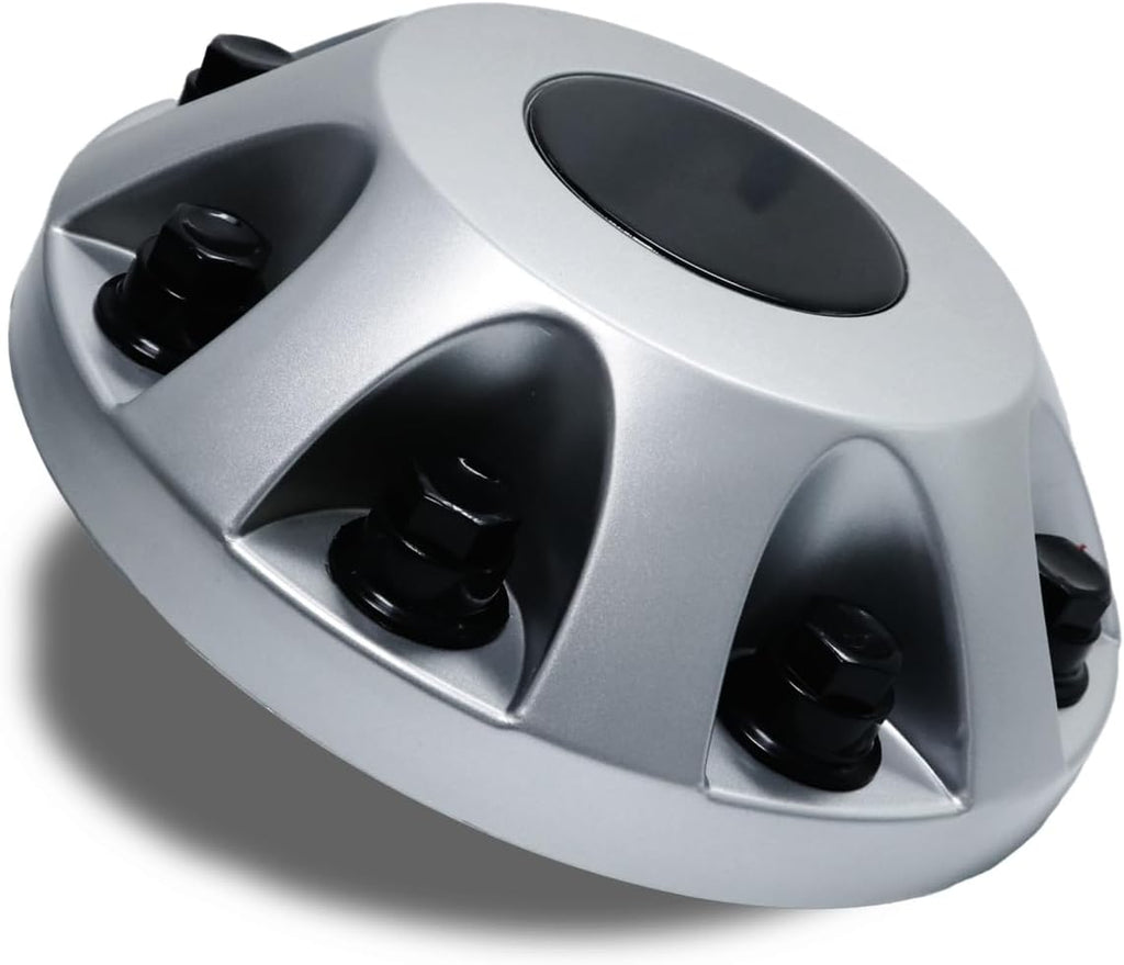 1PC New Silver Plastic Wheel Hub Center Cap Cover for Chevy Silverado 3500 HD 2011-2024 Pickup, Fit 8 Lug 17”x6.5 Dually Front Wheels, Part Number 9597796