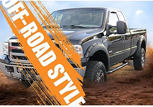 G-PLUS Fender Flares Wheel Flares Textured Pocket Rivet | Compatible with 99-06 Chevy Silverado GMC Sierra 1500 2500 3500 & HD (07 Classic models Only) Only Fit Fleetside 78.0"