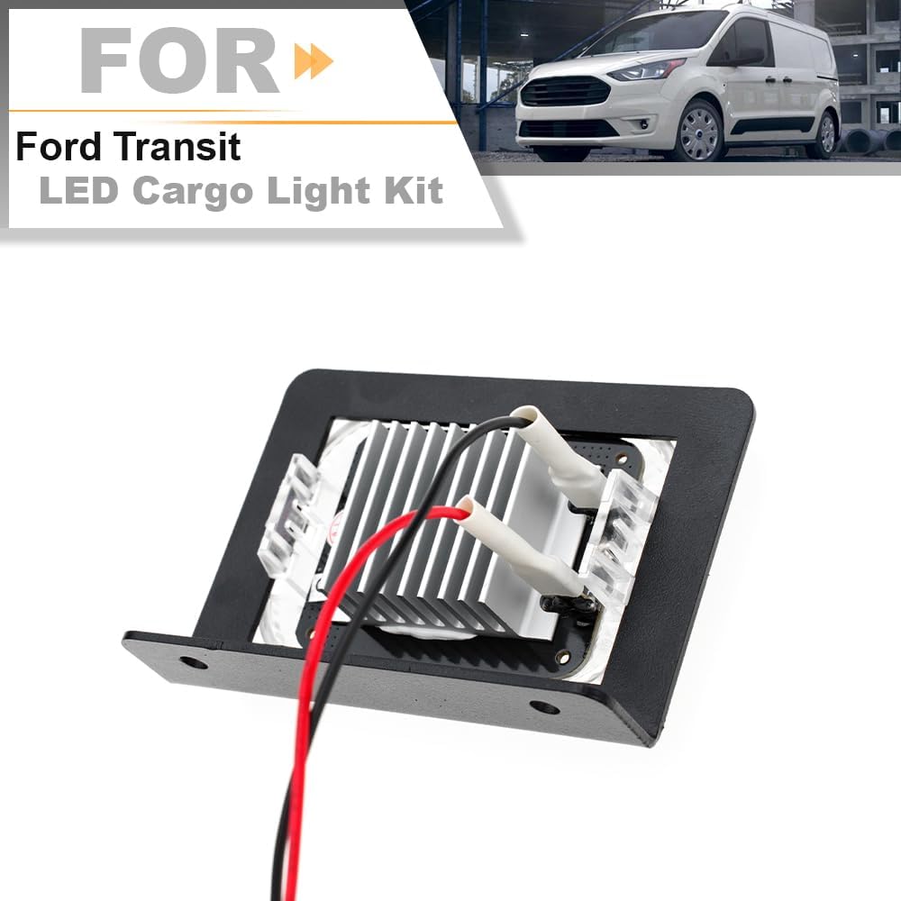LED Interior Cabin Courtesy Cargo Load Space Area Dome Light for 2015+ Ford Transit Cargo Van Camper DIY Conversion LED Rear Truck Bed Cargo Light with Harness Wiring