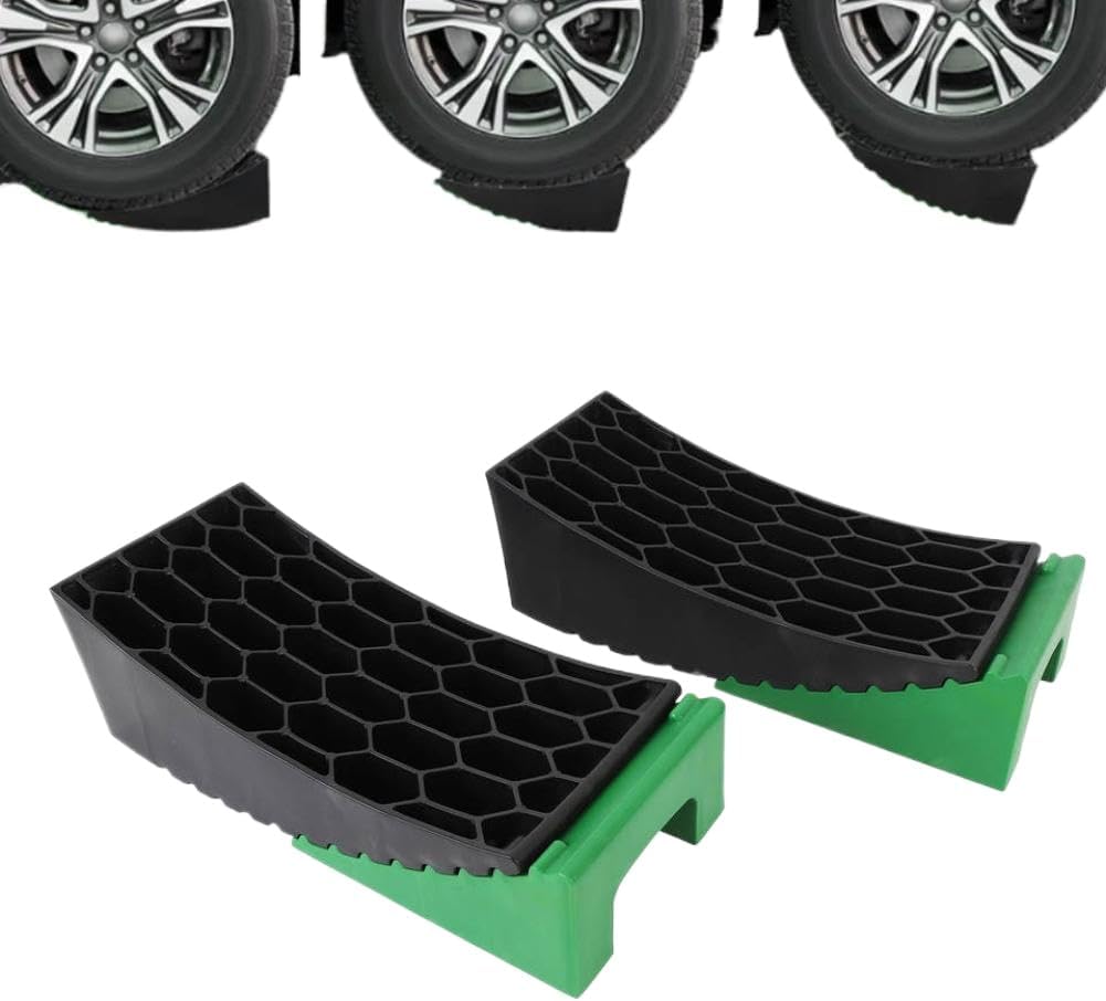 Curved Leveling Block Set 6 Pcs 35000 Lb Load Capacity Portable RV Curved Leveler with Anti Slip Pads Compatible with Campervan Trailer Motorhome