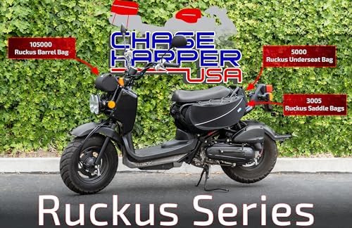 Chase Harper USA - Ruckus 5000 Under The Seat Bag - Compatible with All Ruckus Model Years With Stock Frame - Water and Tear-Resistant, Industrial Grade Ballistic Nylon – Black