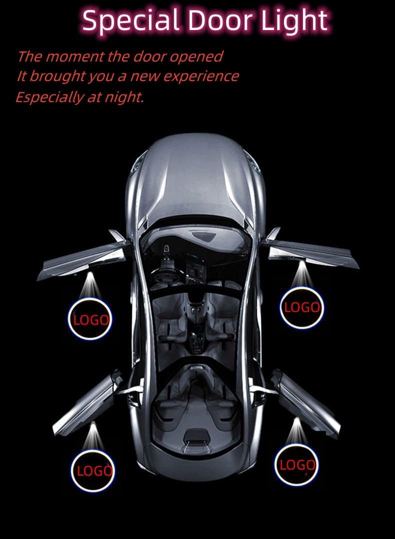 2pc Car Door LED Logo Projector Lights, Welcome Shadow Lamp, Automotive Step Light Compatible with auto 2008-2015 GLK X204 2004-2011 A class W169 W168 2009-2011 B class W245 (GLK)