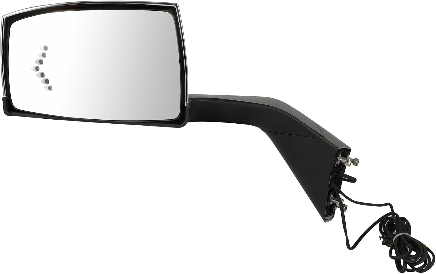 Driver Side Truck Hood Mirror Fits 2004-2018 for Volvo VNL/VN Series, Manual Control View Mirror with Turn Signal Light
