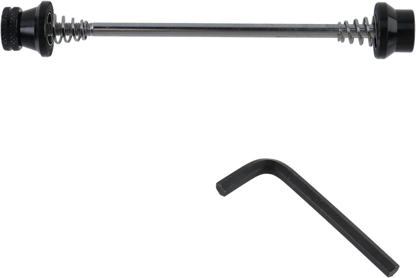 Antrader Hex Locking Skewer M5 Hex Head Anti Theft Quick Release Security Lock Skewers Set with M5 Hex L Wrench Bicycle Wheel Hub Secure-4.3" Inner Width