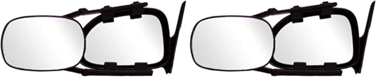 CIPA Clip-On Towing Mirror | Black & Silver | 15.75 Inch | Pack of 2