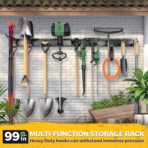 lbt 99" garage tool organizer wall mount, close-up detail