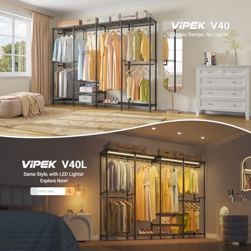 vipek v40 heavy duty clothes rack, modular closet on a desk or shelf