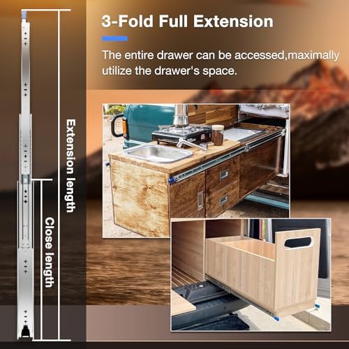 heavy duty locking drawer slides load 250 lbs, view 9