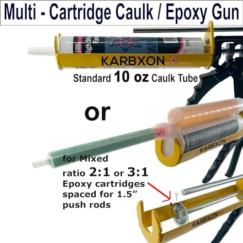 kbx58 caulk/adhesive epoxy dispenser 400ml 3:1 mix 26:1, side view