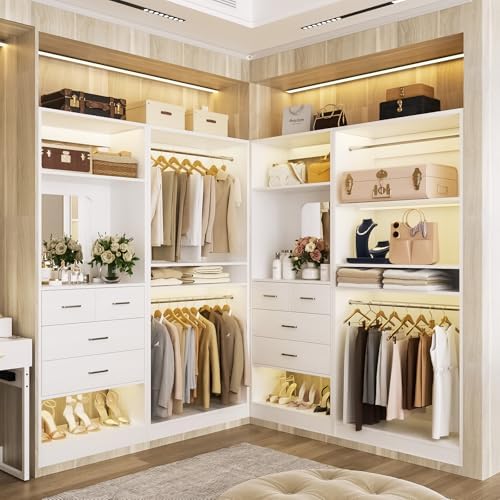 unikito 61" closet system, heavy duty wood closet, close-up detail