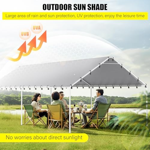 dwale 10 x 20 ft carport,replacement canopy cover, package contents