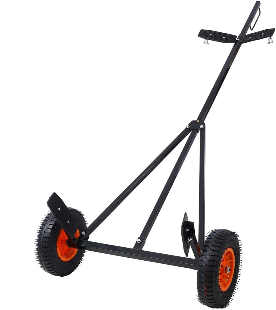 Boat Trailer Dolly, 420 lbs Load Capacity Trailer Mover with 96"-116" Adjustable Length, 16" Pneumatic Tires, Heavy Duty Steel Boat Dolly for Kayak, Motorboat, Fishing Boat, Canoe & Jet Ski, Black