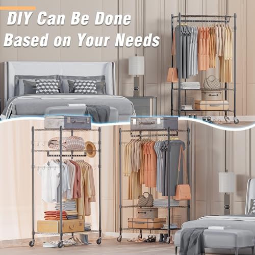 homdox heavy duty clothing rack with 3 tier, package contents