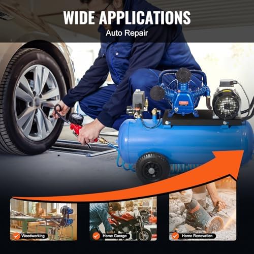 vevor air compressor pump head, 10hp 17.5cfm @ on a desk or shelf