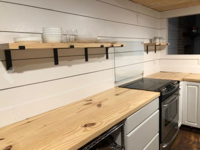 heavy-duty shelf brackets - premium construction grade 1/4" on a desk or shelf