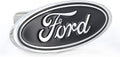 Ford Oval Hitch Cover Plug for Trailer Towing Black Solid Brass Stainless Steel Post (2 Inch)