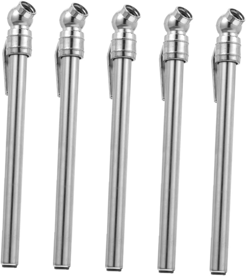 Car Tire Pressure Pen 5pcs Portable Pencil Tire Gauge Silver for Cars and Trucks Automotive Supplies