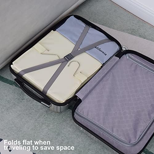 granny says 4-shelf hanging closet organizer, foldable storage on a desk or shelf