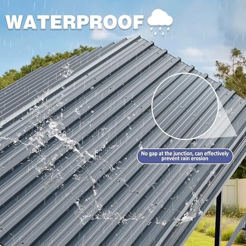 jy qaqa 12 x 15 ft metal carport, close-up detail