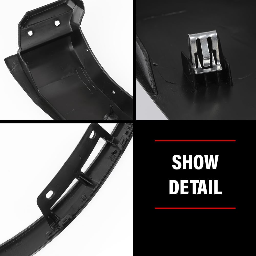 ANDPLAY Front Left & Right Fender Flares Wheel Trim Opening Molding Compatible with Ford Explorer/Police Interceptor Utility 2016-2019 FB5Z16038AB, FB5Z16039AB, FO1291130, FO1290130 Black