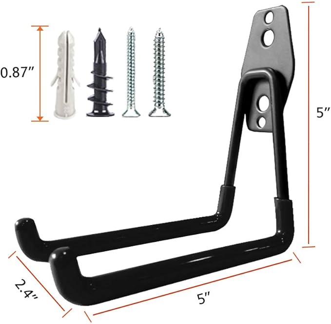 Garage Storage Utility Hooks，Garage Garden Tool Organizer，Steel Wall Mount Hooks - Image 2