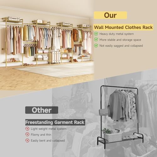 onbrill l7 wall mounted industrial pipe clothing rack on a desk or shelf