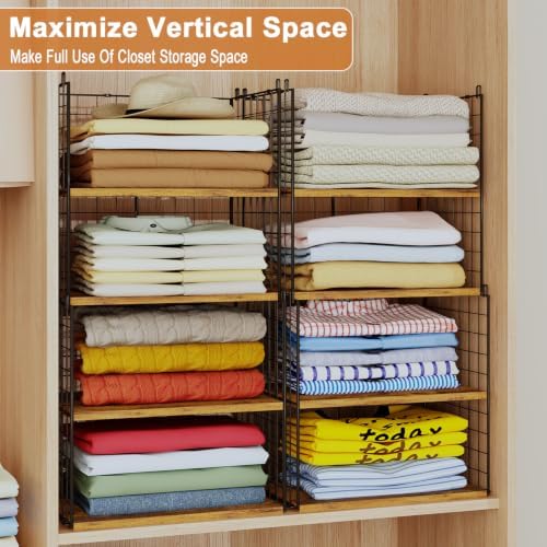 closet organizers and storage, stackable closet shelf organizer on a desk or shelf