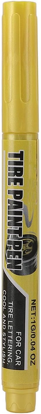 Yellow Tire Paint Pen, 6 Pcs 1g Quick Repair Weather Easy Application, with Smooth Results, for Automotive Vehicle Tire Scratch