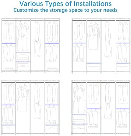 vipek v40 heavy duty clothes rack, modular closet, view 9