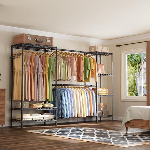golpart heavy duty clothes rack metal wardrobe with, close-up detail