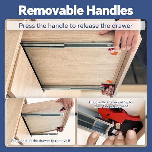 tobegreat 21 inch undermount soft close drawer slides, package contents