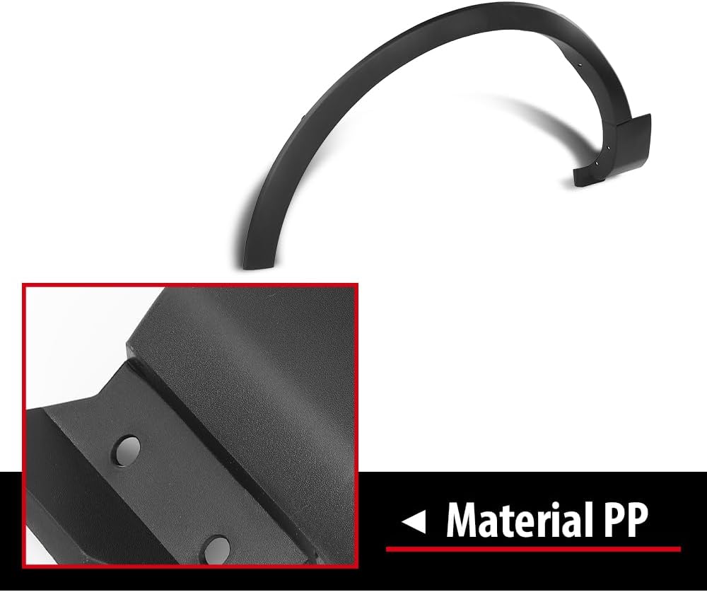 ANDPLAY Front Left & Right Fender Flares Wheel Trim Opening Molding Compatible with Ford Explorer/Police Interceptor Utility 2016-2019 FB5Z16038AB, FB5Z16039AB, FO1291130, FO1290130 Black