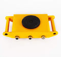 Heavy Duty Industrial Machinery Mover - 360° Rotating C Trolley with 4 Rollers, 8t Capaci Moving Skate for Effortless Equint Transport - Yellow Trailer