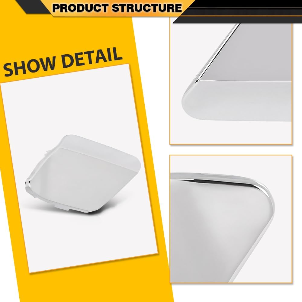 CNNELL Front Right Passenger Side Bumper Tow Hook Eye Cover Compatible with Benz ML350 Base 2013-2015 Models with AMG Styling Package 1668851223, MB1029126 Silver