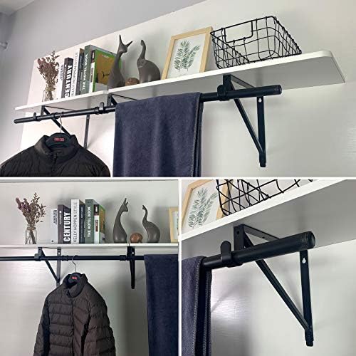 heavy duty closet rod & shelf brackets clothes, package contents