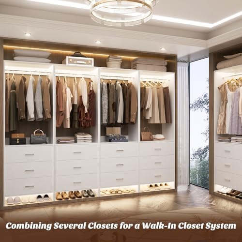 aheaplus 1.8ft closet system with drawers, 21.5’’ closet shown in use
