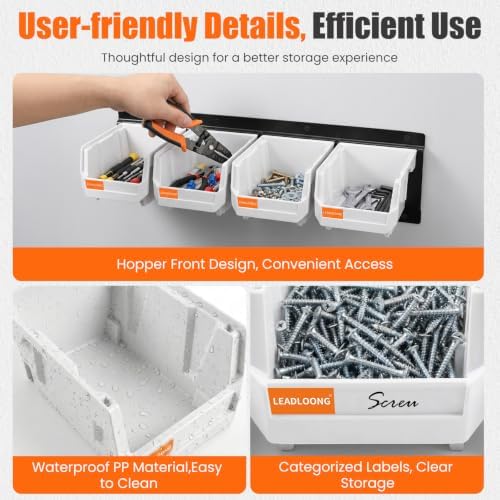 wall mounted storage bins, plastic hanging hardware organizer, package contents